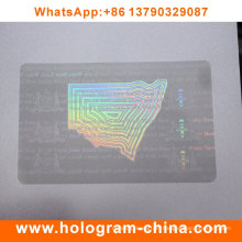 Anti-Fake 3D Laser Transparent ID Hologram Overlays